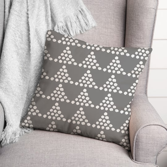 18" Dotted Triangles Indoor/Outdoor Pillow